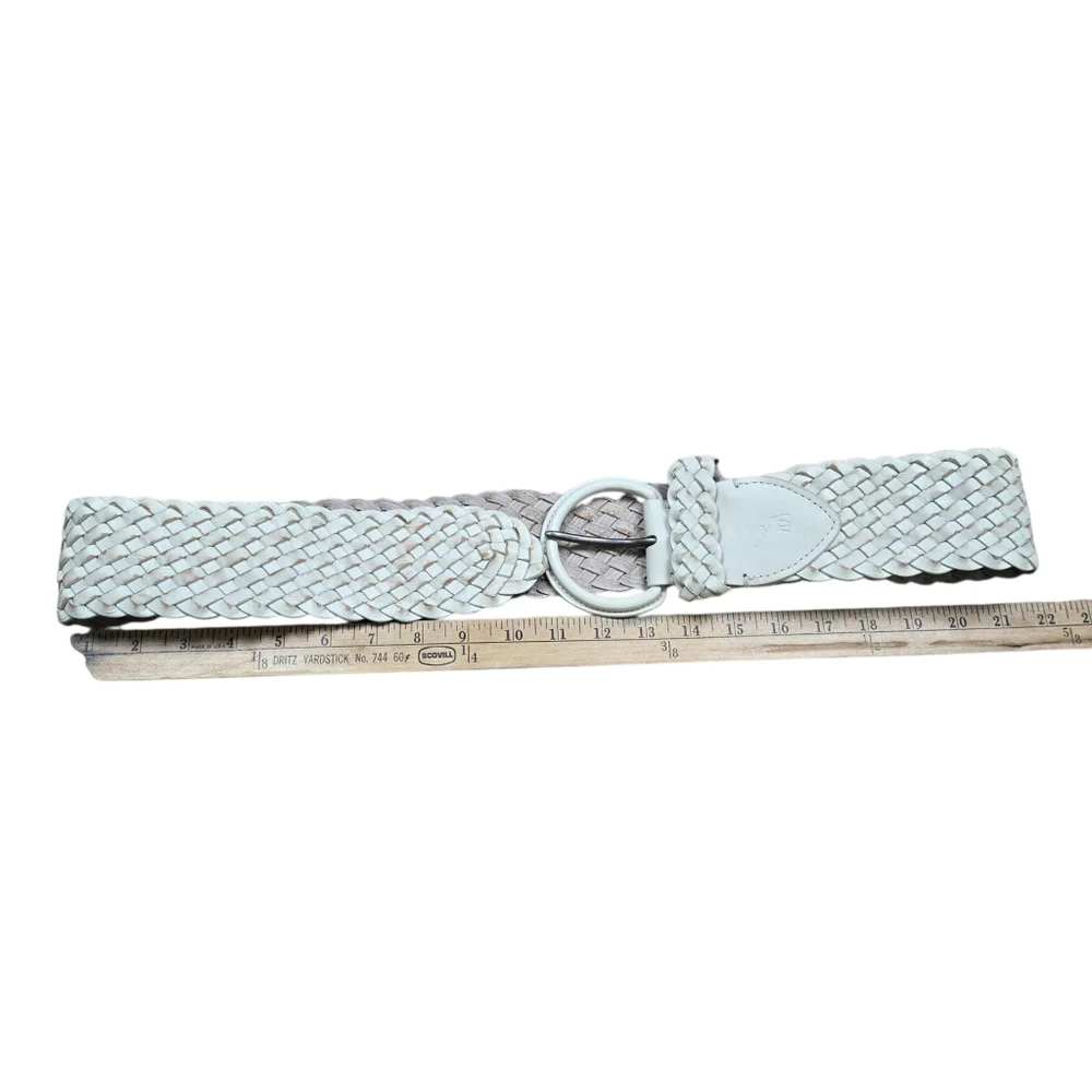 Abercrombie & Fitch Woven Leather Round-Buckle Women's Belt Size M/L